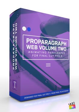 Final Cut Pro X Plugin ProParagraph Web Volume 2 from Pixel Film Studios