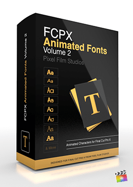 Final Cut Pro X Plugin FCPX Animated Fonts Volume 2 from Pixel Film Studios